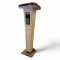 Taxirufsäule, K.stoff beige lackiert, Dach beleuchtbar, Sprechvorrichtung grün, B/T unten 35/Dach 80, H210