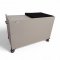 Rollcontainer CADDY, Metall, weiß, 1 Fach mit Schiebetür, 2 Schübe, 1 Sitzkissen, B92xT45xH65