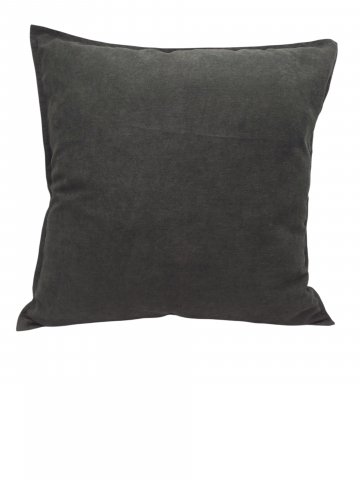 Kissen 45x45cm, anthrazit, Polyester, marmoriert,  rundum abgesteppt