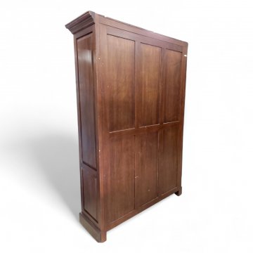 Bücherregalschrank, Landhaus, Mahagoni, 2 Schubladen, 5 Regalböden, seitl. Kassetten