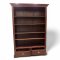 Bücherregalschrank, Landhaus, Nussbaum, 2 Schubladen, 5 Regalböden, seitl. Kassetten 