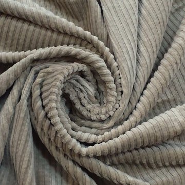 Cordsamt 260x140 beige, breite Streifen