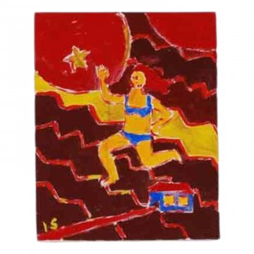 Bild MÄDCHEN IM BIKINI, 40x50 cm, Leinwand auf Keilrahmen, RECHTE: FTA 