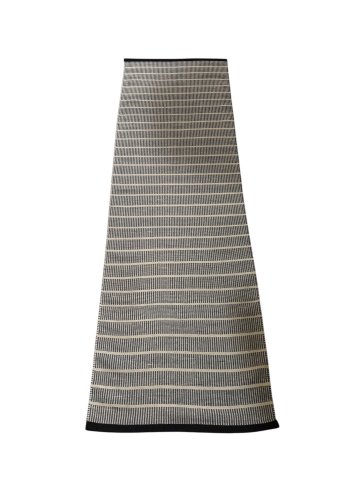 Teppich, Läufer, &quot;Nordish Revelin&quot;, beige mit grauen Streifen, Baumwolle