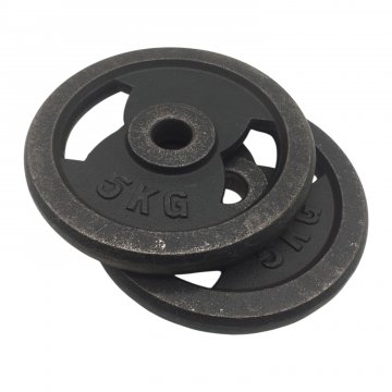 Gewichtscheiben für Hantel / Langhantel / 5kg, Gußeisen