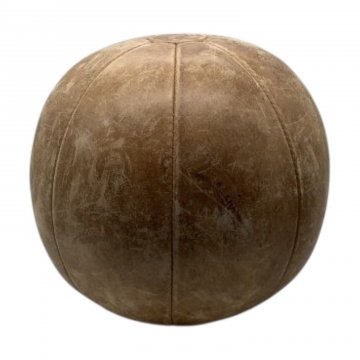 Medizinball, Leder, hellbraun, Ø35cm, Vintage