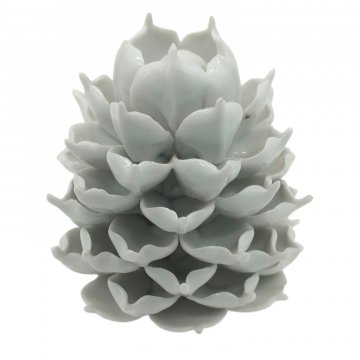 Zapfen aus Porzellan weiss, H: 10,5 cm