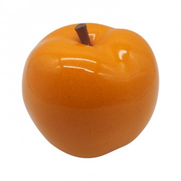 Dekoobjekt, Apfel, orange,grün, rot, Keramik, lasiert, H: 13, BULL UND STEIN