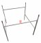 Montagegestell für Schreibtisch 09100280 und 09100271, Stahl, 4 Teile, grau mit vier roten Ecken, 77x79cm, H: 72cm, viereckig aufgebaut (Vierkantstahl in T-Form), (Bei Verlust berechnen wir 150€)