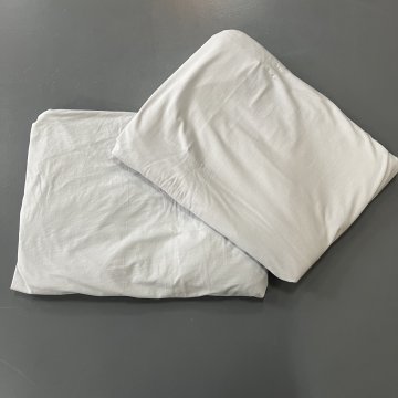 Spannlaken 90x200 cm hellgrau, baumwolle, schwer gekämmt