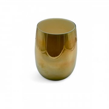 Vase, Opalglas, goldfarben, Ø11cm, h:20cm