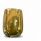 Vase, Opalglas, goldfarben, innen weiß, h: 14,5cm, Ø9cm 