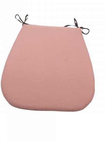 P- Sitzkissen 57x60cm rosa, runde Ecken, flach, schwarze Schnürbänder, mit Pilling 