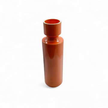 Vase, 70er Jahre Orange Home Deco, Ø9,5cm, H:36cm