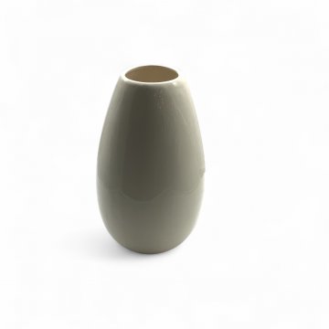 Vase, Keramik, bauchig, beige, h: 28cm