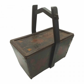 Nähkasten, holz bemalt, bäuerlich