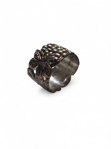 Serviettenring Traube Silber, versilbert, verziert, 4,8x3x4,2cm