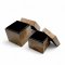 P- Deckeldose, mit gebrochner Eierschale patiniert, beige/braun,12x12x15cm, Set 2Stück