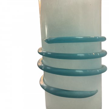 Vase, blau, h: 34cm, Durchmesser 13,5cm