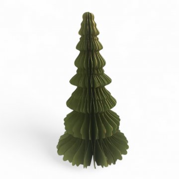 Weihnachtsbaum aus Papier mit Goldrand, grün, mit Magnetverschluss