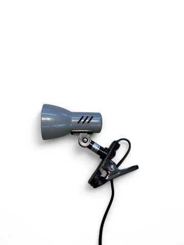 Klemmlampe, Blechschirm grau