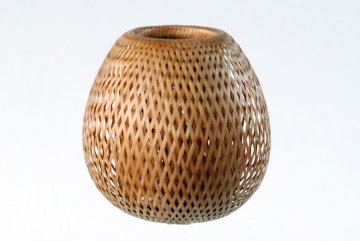 Schirm, Korbgeflecht, naturfarben, Blütenkelchform, 25cmH, Ø 23cm