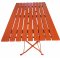 Gartenlokaltisch, rot, Eisengestell, klappbar, Latten, 110x70cm, h 75cm, Klapptisch