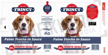 FRINCY,Hundefutter, 1240 g, H 16,5 cm (WSA126) RECHTEFREI