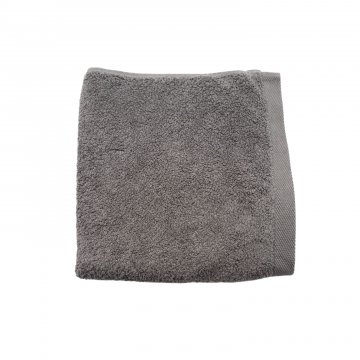 Badetuch 70x140cm, mausgrau, Panama Saum, Frottee, bahne