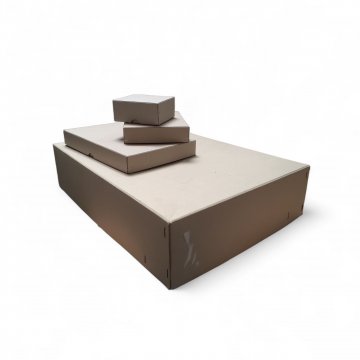 Schachtel/ Set von 4 Schachteln, Pappe, greige, verschiedene Größen