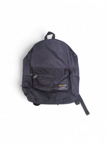 Rucksack Knoxville, Stoff schwarz (satiniert), 2 Fächer
