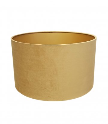 Lampenschirm zylindr. Kunststoff, samtig, golden, innen goldfarben, h20cm ø35cm