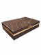 Schatulle, Lackkiste, Humidor, groß, Holzgehäuse, intarsiert, Laquer, Lack, Messinggriff, Filgree, braun, mittel, 46 x31 x 10,5 cm, Aussparung für Revolver, kann herausgelöst werden, wird ohne Waffe ausgegeben