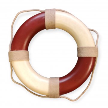 Rettungsring, rot / weiß, Diverse, 40 -100cm, Vintage