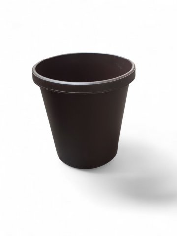Papierkorb, dunkelbraun,H 33 cm,D 31 cm ,Helit