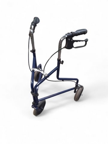 Rollator TRIKE, blaues Metallgestell, klapp-und höhenverstellbar