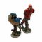 Figur, Papagei / Ara, rot / blau, Polyresin