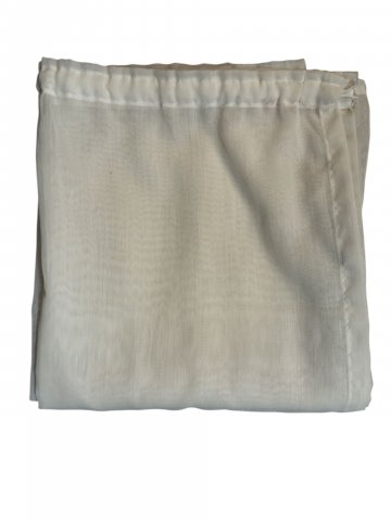 Gardine, ca.180x260cm, weiß, transparent, Effektgarn, leicht vergraut