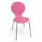 Stuhl PHOENIX, pink lackiert Chromgestell, Sitz u. Rücken Schichtholz, Rücken tailliert, B45xT43xH88