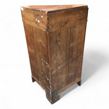 Vitrinenschrank, BIE, Kirsche, 2 verglaste Türen, Unterschrank 2 Türen 1 Schub, Dachkrönung, 125x60x205 cm