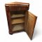 Eckschrank, BIE, Mahagoni Wurzelfurnier, 1 Tür, Schub, Füllung, 60x60x125 cm