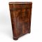 Eckschrank, BIE, Mahagoni Wurzelfurnier, 1 Tür, Schub, Füllung, 60x60x125 cm