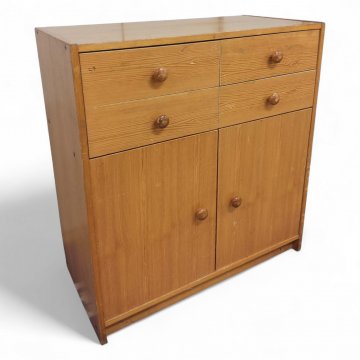 Kommode, Fichte, 4 Schübe, 2-türig, Einlegeboden, B87xT40xH80