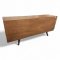 Sideboard KARE MADRID, Eiche massiv, 4-türig/ schräg zulaufend, zwei Böden, Griffe und Füße Metall schwarz, B200xT46xH86