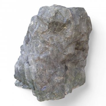 Fels / Felsblock / Stein, Filmbau, Styropor kaschiert, grau, zerklüftet, mit Moos und Flechten,ca. 80kg, H 175cm, B 165cm, T 200cm TRANSPORT NUR MIT FAHRZEUG MIT LADEBORDWAND 