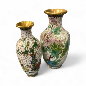 Vase asiatisch, emailliert, verschiedene Ausführungen