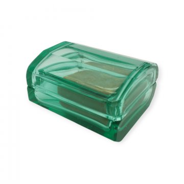 Seifendose, Glas, grün