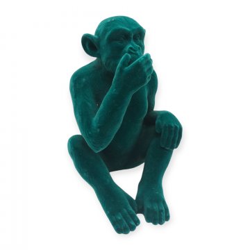Figur Affe, grün Samt