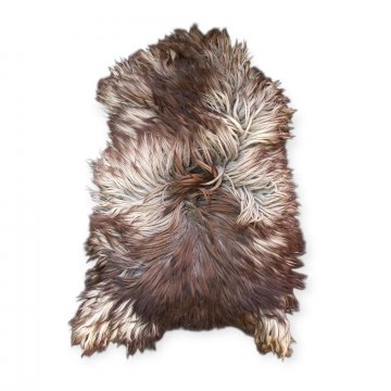 Lammfell 67x90cm, braun/beige, langhaar