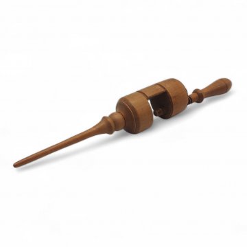 Garnspulen Halter mit Tischklemme, antik, Holz